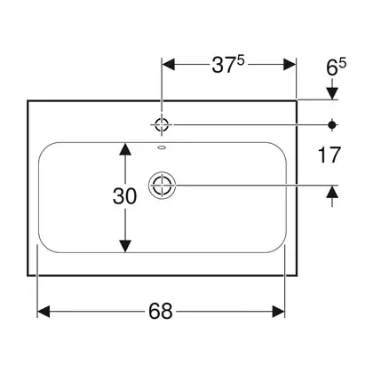 Geberit iCon Light Раковина накладна, альпійський білий (501.848.JT.1)