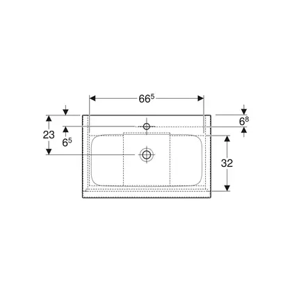 Тумба с раковиной Geberit iCon slim rim 75 см, корпус и фасад - белый мат / ручки - белый мат 502.336.01.3