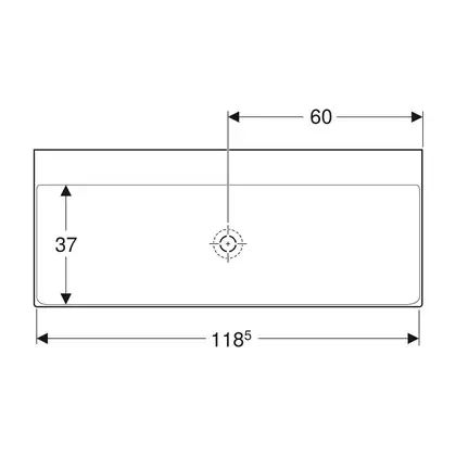 Раковина Geberit One 120 х 48 см 505.021.01.5