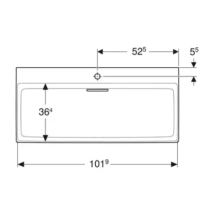Раковина Geberit One 105 х 48 см 505.046.00.1