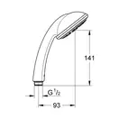Ручний душ, 3 режими струменя Grohe New Tempesta Classic (28419002)