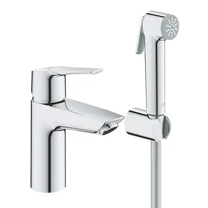 Grohe Eurosmart S-Size Змішувач для умивальника з гігієн. душем, хром (23123003)