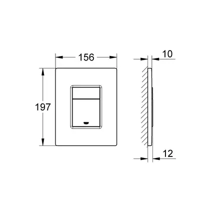 Grohe Even Панель змиву для унітазу, хром (38966000)