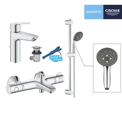 Набір змішувачів 3 в 1 для ванної кімнати S-Size Grohe Start UA202304TS