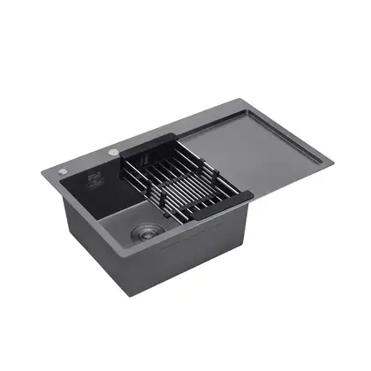 Kroner KRP PVD Кухонна мийка, чорна (Schwarze-7849LHM)