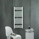 Полотенцесушитель електричний Zehnder Aura 1226х500мм, 750 Вт, білий (PBEZ-120-50-MQ)
