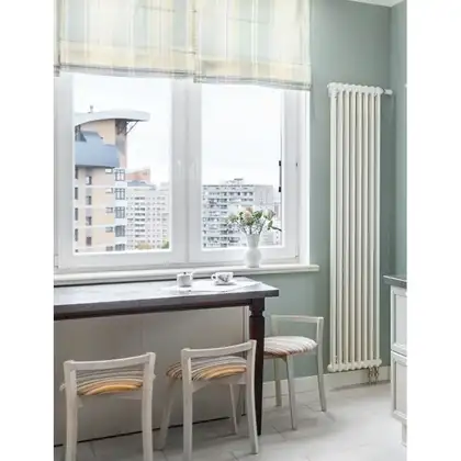 Радіатор трубчатий Zehnder Charleston 2180-8 H=1792 мм; L=368 мм (394мм); T=62 мм + (35мм) (5510) 995Вт, Traffic White (2180-8 RAL 9016 5510)