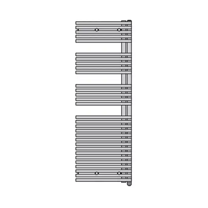Полотенцесушитель електричний Zehnder Forma Asym 1706x596 900 Вт, білий RAL 9016 (LFAEL-170-060 RAL 9016)