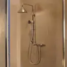 Душова колона з термостатом і верхнім душем AXOR Front Showerpipe (26020000)