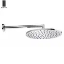 Верхній душ BOSSINI Cosmo D280 мм з тримачем, чорний матовий (H70596I00073009)