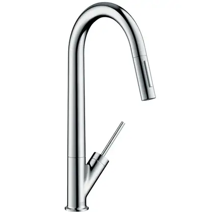 Axor Starck Змішувач для кухні, висувний вилив, хром (10821000) Axor Starck Змішувач для кухні, висувний вилив, хром (10821000)