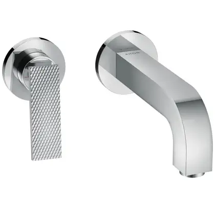 Змішувач для умивальника Axor Citterio 220 Lever rhombic cut зі стіни, Chrome (39181000)