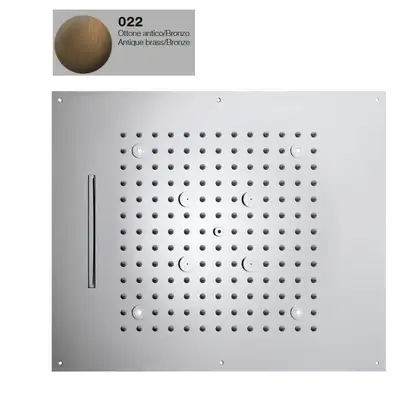 Верхній душ BOSSINI DREAM /3 дощ, каскад, туман спрей, 4LED, для підвісної стелі 57x47сm, antique brass (H38940000022016)