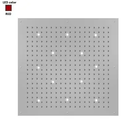 Верхній душ BOSSINI DREAM-XL CUBE, 12LED (червоний), для підвісної стелі 100x100сm, хром (WI0383000030116)