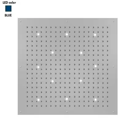 Верхній душ BOSSINI DREAM-XL CUBE, 12LED (синій), для підвісної стелі 100x100сm, хром (WI0383000030216)