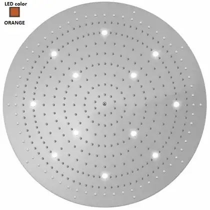Верхній душ BOSSINI DREAM-XL OKI, 12LED (помаранчевий), для підвісної стелі d100сm, хром (WI0384000030416)