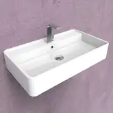 Умивальник підвісний Flaminia Miniwash 75х42, білий матовий (MW75S LATTE MILKY WHITE)