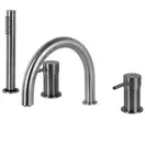 Змішувач до борту ванни Fima Carlo Spillo Steel на 4 отвори, inox (F3074INOX)