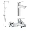 Набір змішувачів Grohe Eurosmart New 3 в 1 для ванни та душу, хром (UA123389M0)