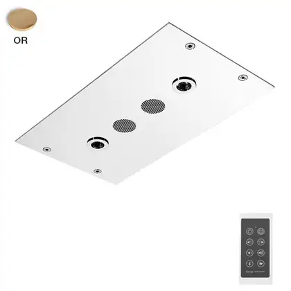 Fima Carlo Верхній душ Fima Modular монтажу стельового з нержавіючої сталі, LED підсвічування, Золото (F2820OR)