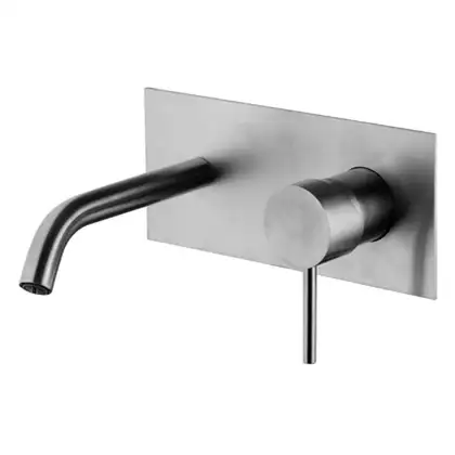 Змішувач для умивальника для настінного монтажу Fima Carlo Spillo Steel, inox (F3081X5INOX)