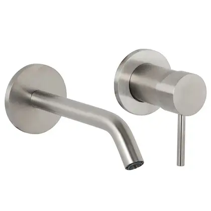 Змішувач настінний для раковини Fima Carlo Spillo Steel (F3081X8INOX)