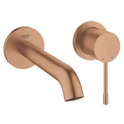 Змішувач для раковини на два отвори Grohe Essence M-Size, теплий захід матовий (19408DL1)