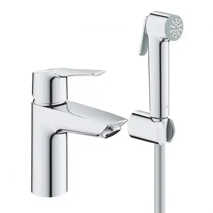 Grohe Eurosmart S-Size Змішувач для умивальника з гігієн. душем, хром (23123003)