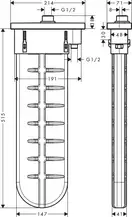 Шланг для лійки Hansgrohe SBox Oval 145 (28020000)