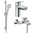 Набір змішувачів для ванни Hansgrohe Eco Logis 100 (71104 + 7140 + 26651400), хром (20200001)
