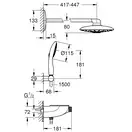 HANSGROHE Raindance Rainfall 150 1jet, хром (26443000)