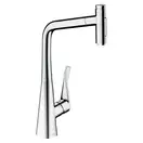 Змішувач для кухні Hansgrohe Metris Select 320 2jet з витяжним виливом, хром (73820000)