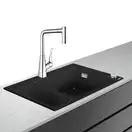 Кухонна мийка Hansgrohe Hansgrohe C51 C51-F635-04 Sink combi 770x510 зі змішувачем на 2 чаші 180/450, chrome (43215000)