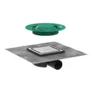 Точковий трап Hansgrohe RainDrain Spot 150x150х68мм 50 Brushed Stainless Steel (56055800)