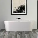 Ванна акрилова Knief Wall 180x80, щілинний перелив, білий матовий (0100277WM/010009106S) (0100277WM_010009106S)