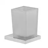 Fima Carlo Склянка з тримачем Fima Quadra скло, хром (F6023_1CR)