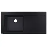 Кухонна мийка Hansgrohe S5110-F450 1050х510 поличка праворуч, Graphiteblack (43330170)