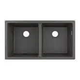 Кухонна мийка Hansgrohe S510-U770 під стільницю 820х450 дві чаші 370/370, Stonegrey (43434290)