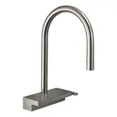 Змішувач кухонний Hansgrohe Aquno Select M81 170 3jet з витяжним зливом, Stainless Steel Finish (73837800)
