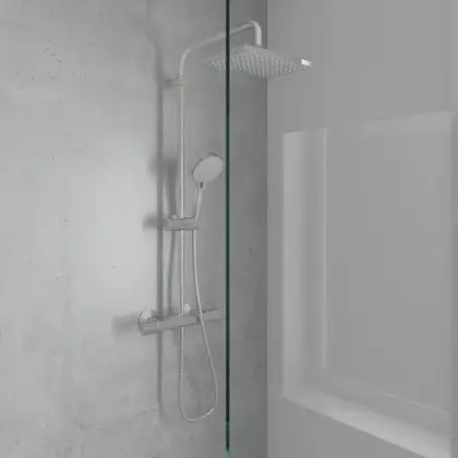 Hansgrohe Vernis Shape Душова система з термостатом, чорний матовий (26286670) Hansgrohe Vernis Shape Душова система з термостатом, чорний матовий (26286670)