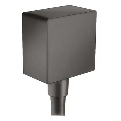 Шланговое під'єднання для душа Hansgrohe FixFit Square, шліфований чорний хром (26455340)