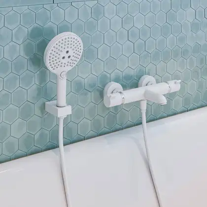Ручний душ Hansgrohe Raindance Select S 120 3jet EcoSmart 9L, білий матовий (26531700)