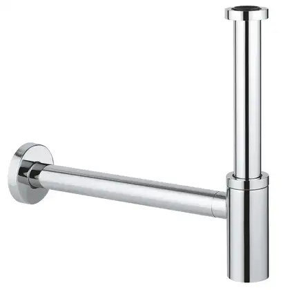 Сифон для раковини GROHE 28912000 без випуску (під донний клапан) без ревізії (Колір хром) 1 1/4''