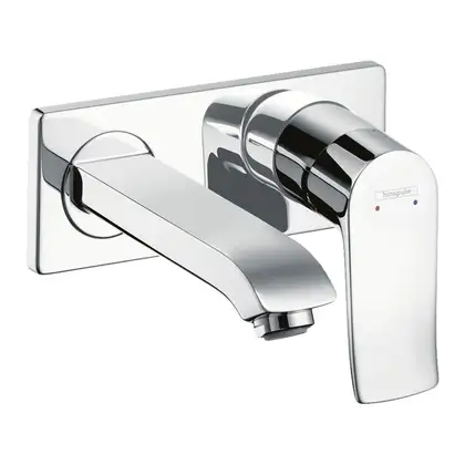 Змішувач для умивальника настінний Hansgrohe Metris 165 мм LowFlow, хром (31251000)