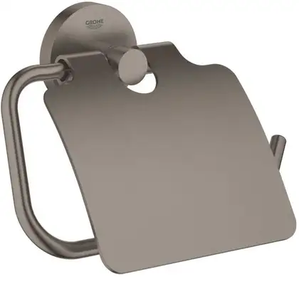 Тримач туалетного паперу з кришкою Grohe Essentials, темний графіт (40367AL1)