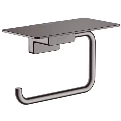 Тримач туалетного паперу Hansgrohe AddStoris з поличкою, Brushed Black (41772340)