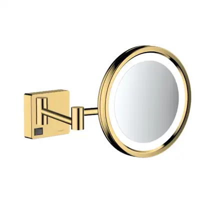 Дзеркало для гоління Hansgrohe AddStoris з LED освітленням, золото (41790990)