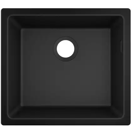 Кухонна мийка Hansgrohe S51 S510-U450 під стільницю 500х450, Graphiteblack (43431170)