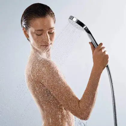 Ручний душ Hansgrohe Croma Select E Vario EcoSmart 9 л / хв, білий / хром (26813400) Ручний душ Hansgrohe Croma Select E Vario EcoSmart 9 л / хв, білий / хром (26813400)