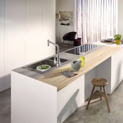 Кухонна мийка Hansgrohe Hansgrohe C71 C71-F655-04 Sink combi 755х500 зі змішувачем на 2 чаші 180/450, stainless steel (43210800) Кухонна мийка Hansgrohe Hansgrohe C71 C71-F655-04 Sink combi 755х500 зі змішувачем на 2 чаші 180/450, stainless steel (43210800)